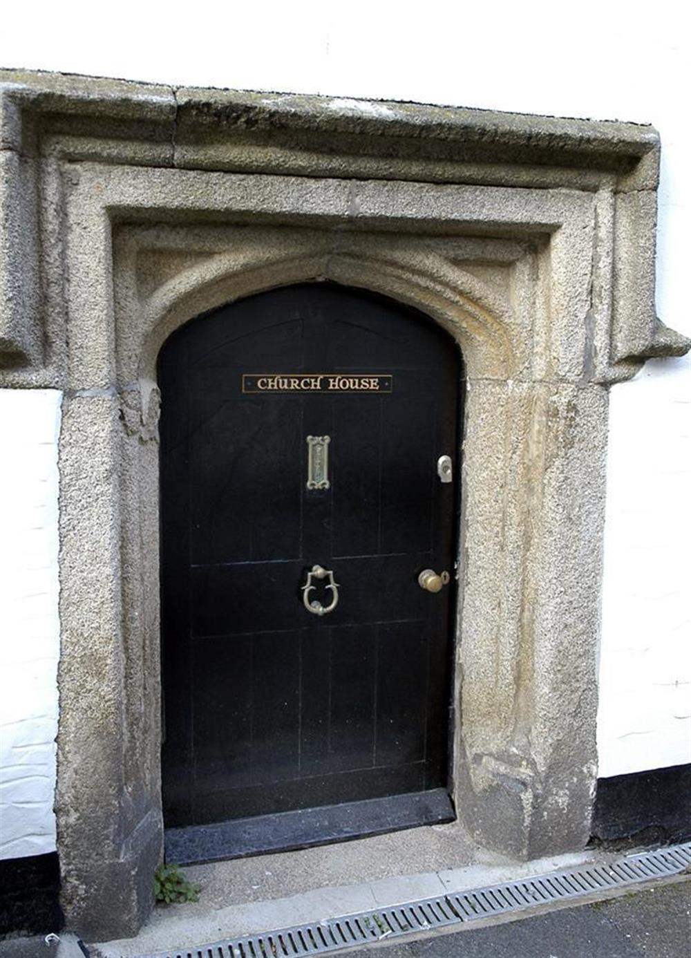 The front door of Church House at Church House, Looe