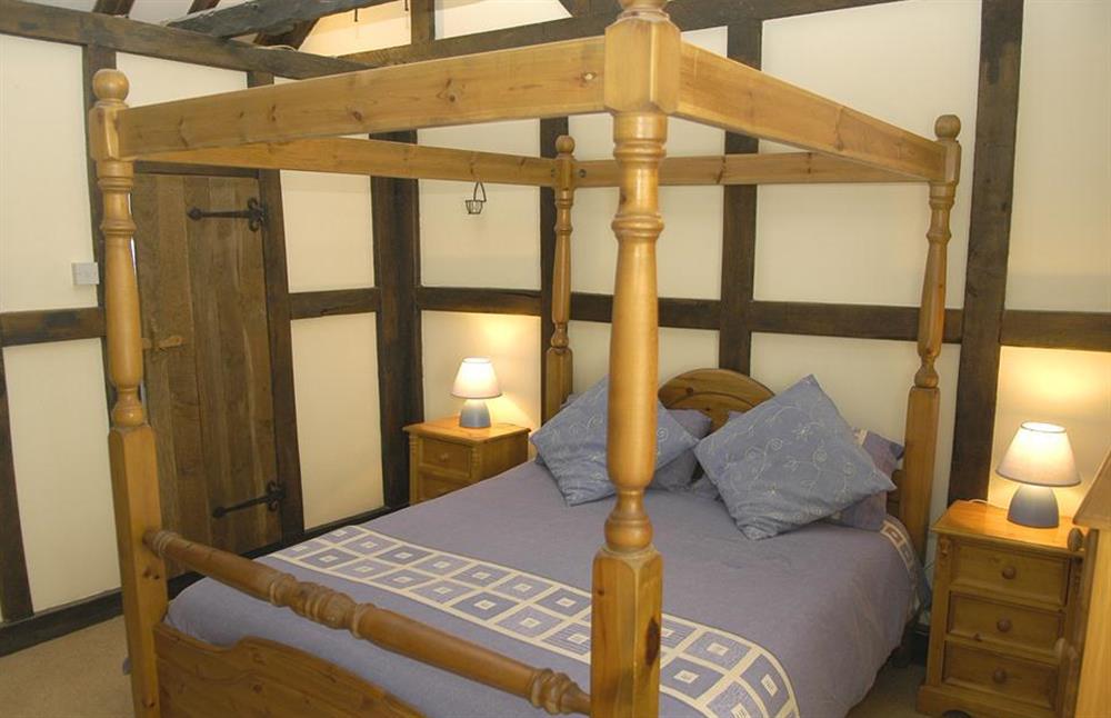 The upstairs master bedroom at Church House, Looe