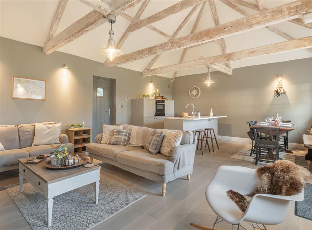 Open plan living space at Church Rooms in Northrepps, Norfolk