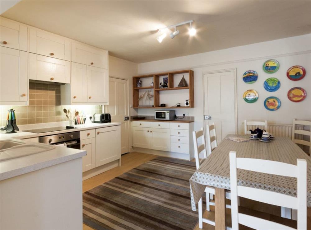 Kitchen and dining area at Church Street 23 in Salcombe, Devon