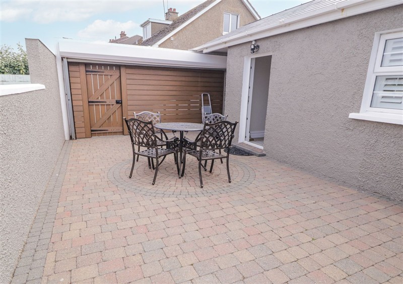 Enjoy a glass of wine on the patio at Church Studio, Portstewart