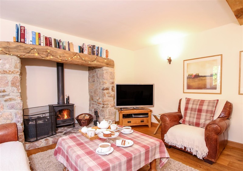 The living room at Church Thatch, Abbotskerswell