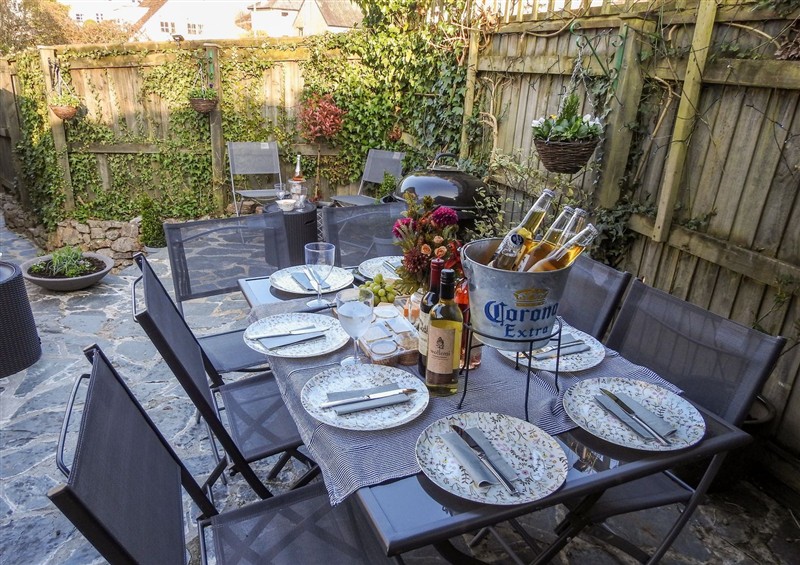 The patio at Church Thatch, Abbotskerswell