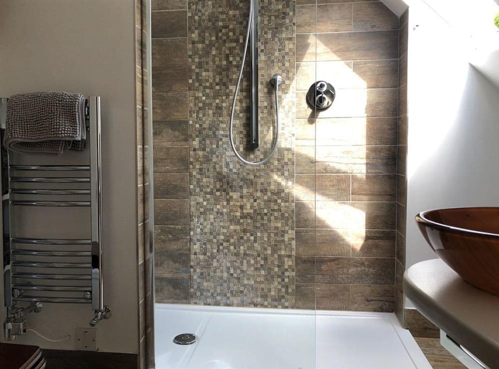 Shower room at Church View Cottage and Barn in Hatherleigh, near Okehampton, Devon
