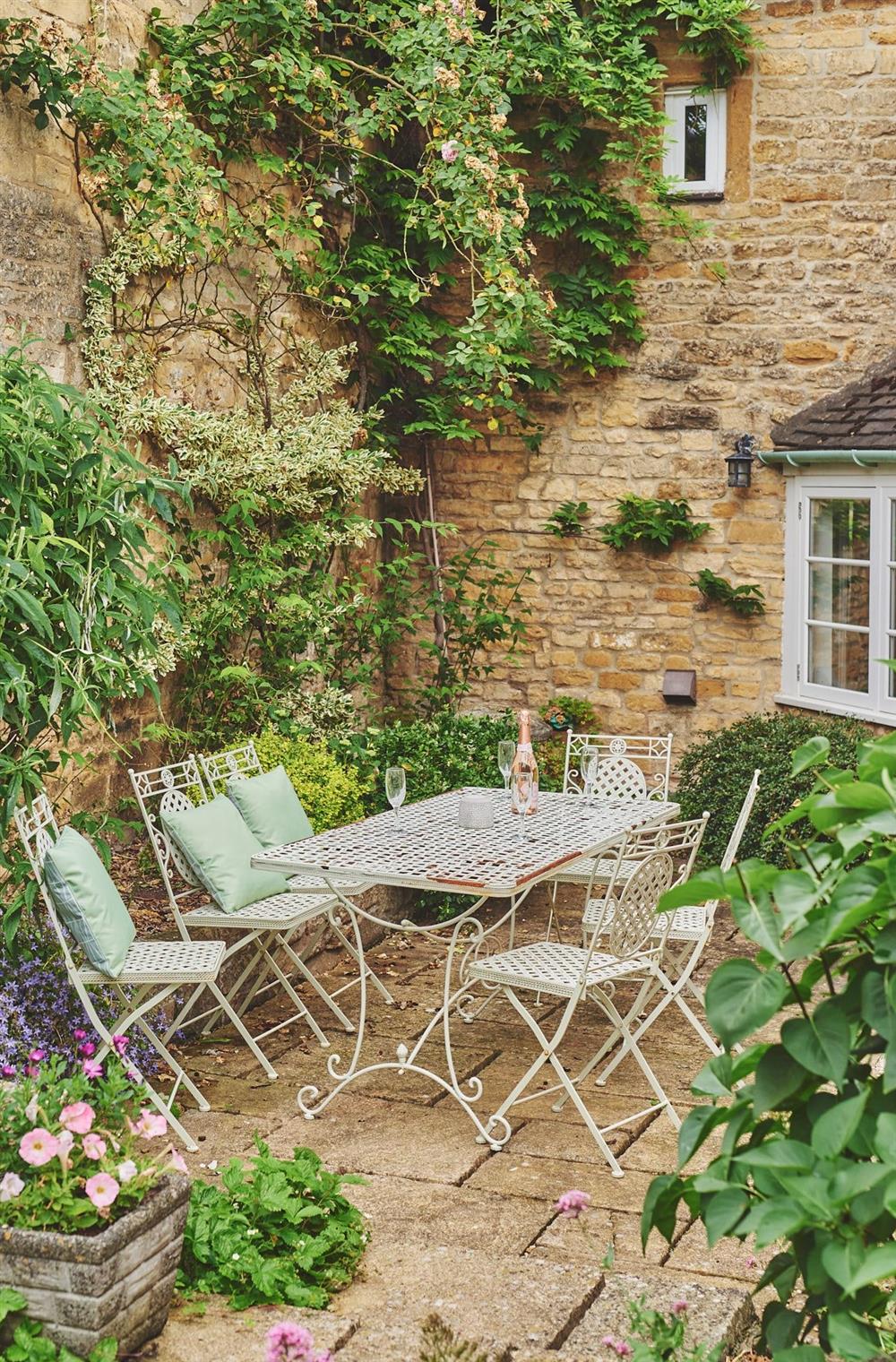 The outdoor dining table