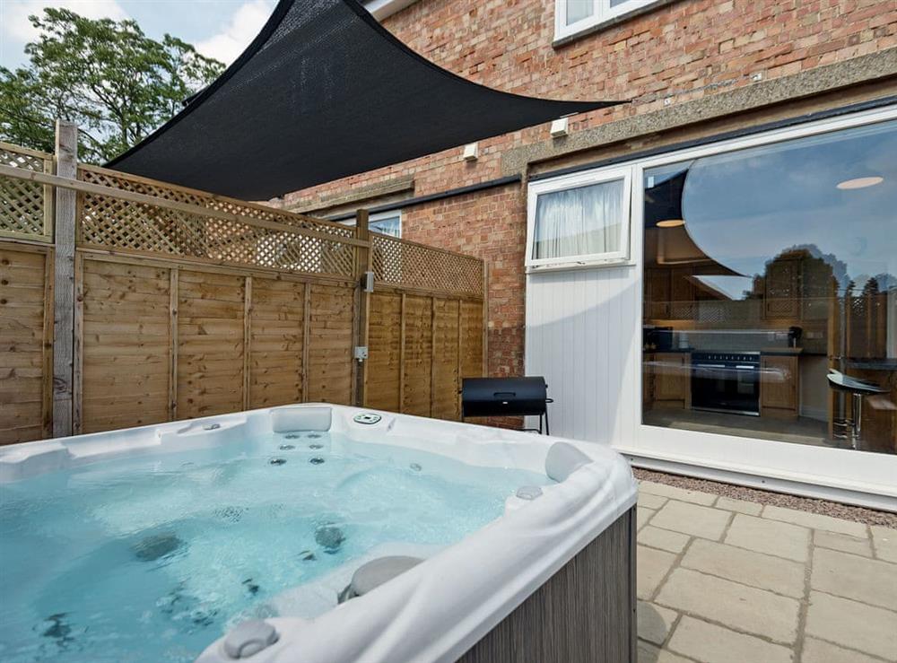 Inviting, private hot tub at Church View in Wainfleet St. Mary, near Skegness, Lincolnshire