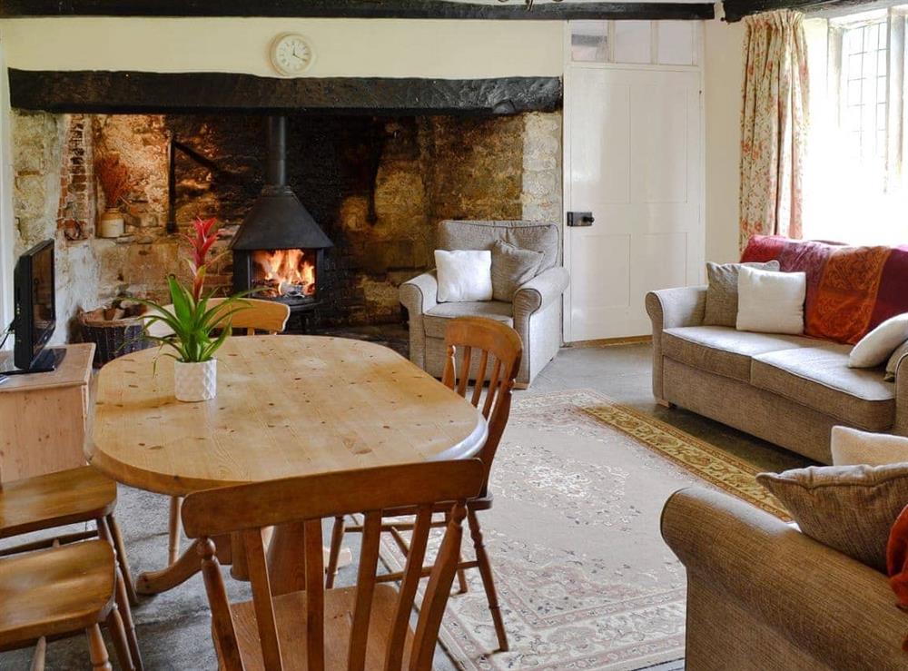 Living room/dining room at Churchill Cottage in Glanvilles Wootton, Sherborne., Dorset