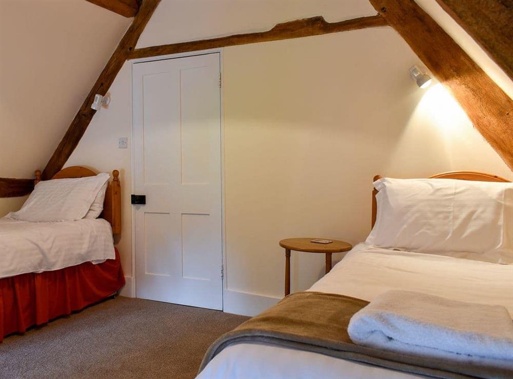Twin bedroom at Churchill Cottage in Glanvilles Wootton, Sherborne., Dorset