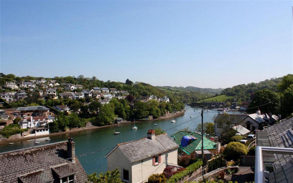The view from the balcony to Bridgend at the head of the creek. at Churchunder in Noss Mayo