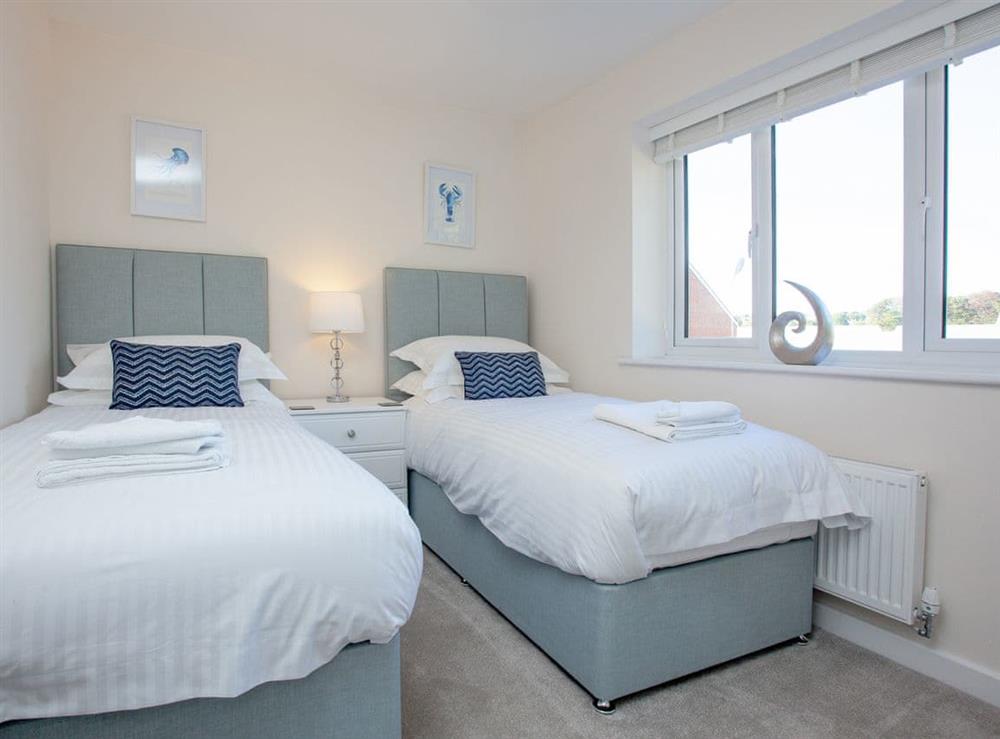 Twin bedroom at Chy an Mor in Falmouth, Cornwall