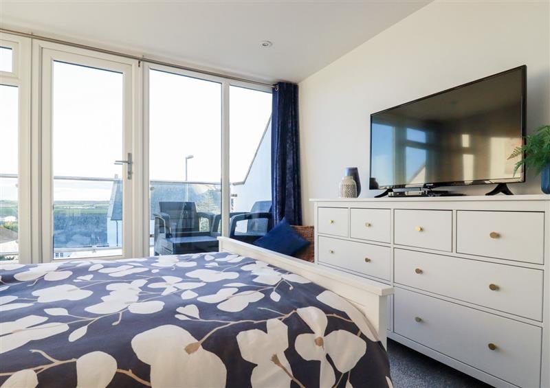 One of the bedrooms at Chy Fistral, Newquay