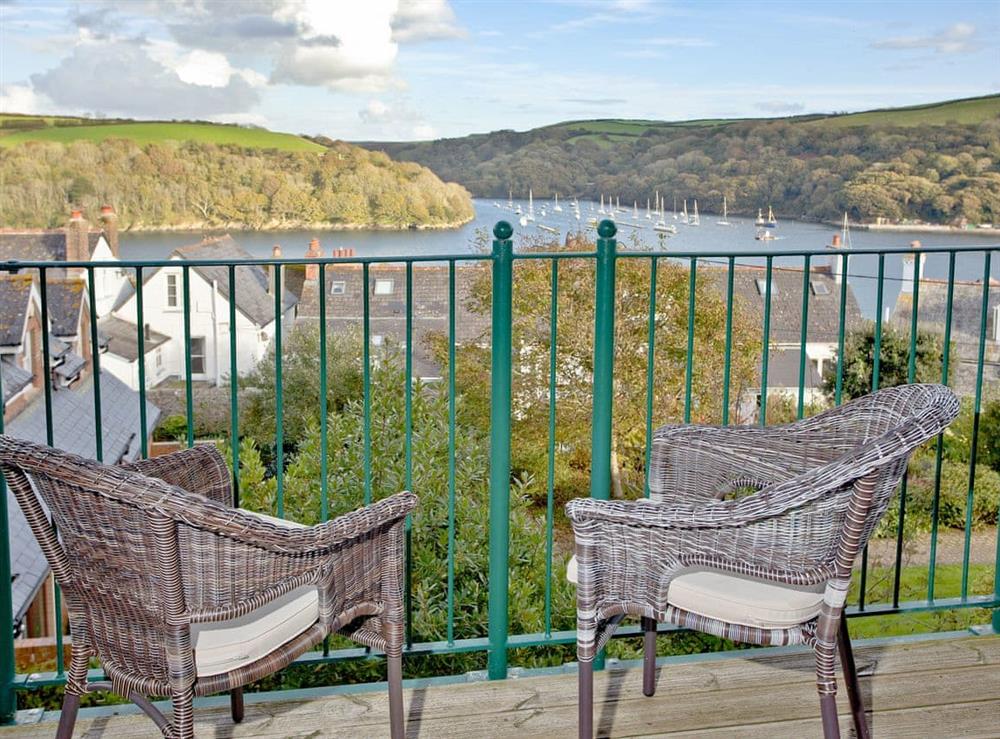 Balcony with beautiful views at Chyandour in Fowey, Cornwall