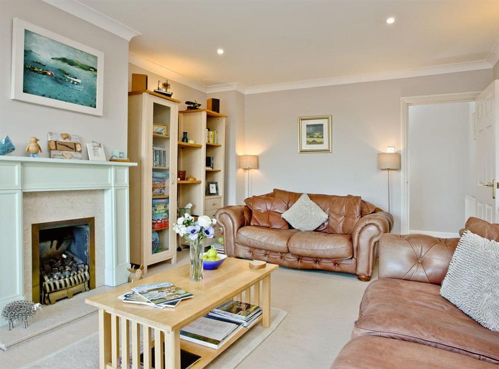Comfortable living room at Chyandour in Fowey, Cornwall