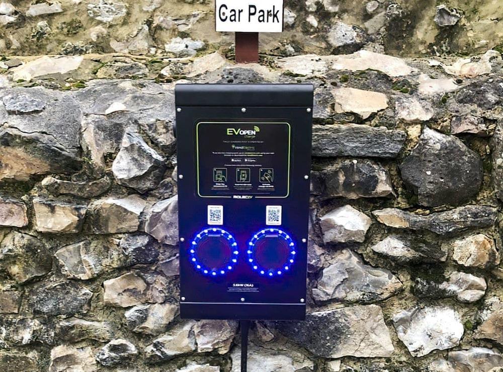 Electric Vehicle Charging Point Unit at Cider Cottage in Hawkchurch, Nr Lyme Regis., Devon