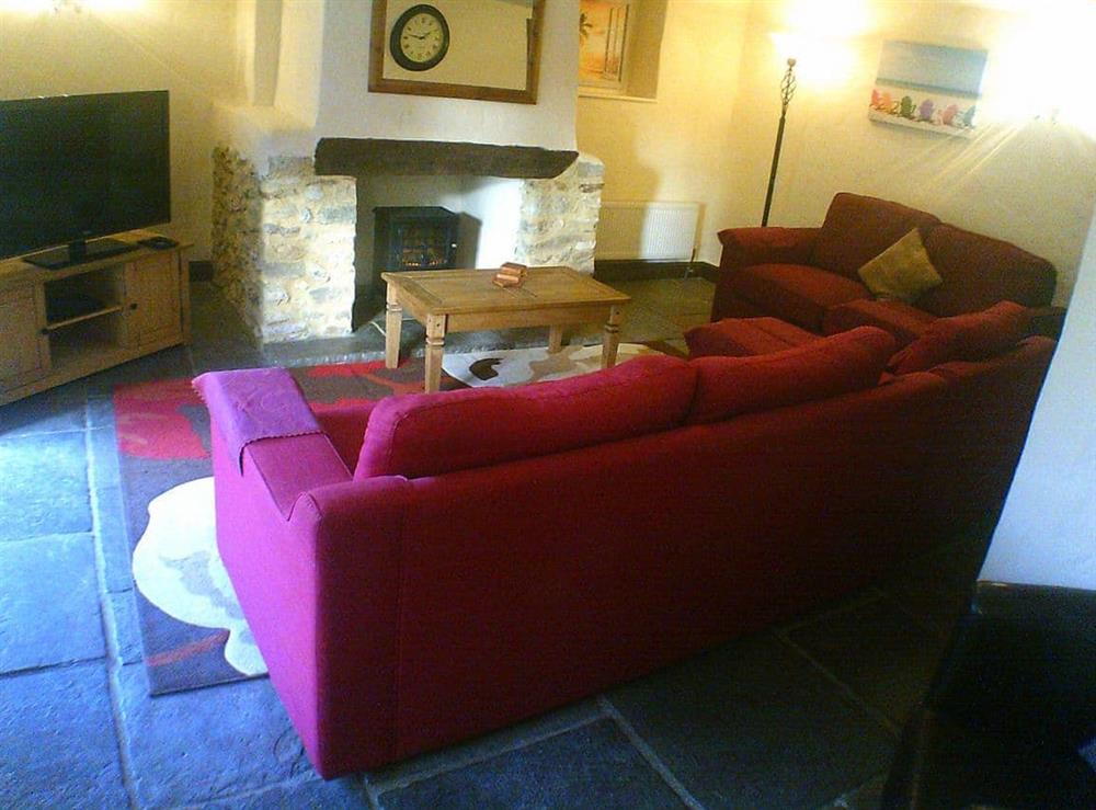 Spacious living room at Cider Cottage in Hawkchurch, Nr Lyme Regis., Devon