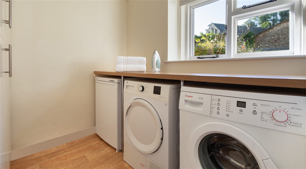 The utility room at Cider Cottage in Yelverton, Devon