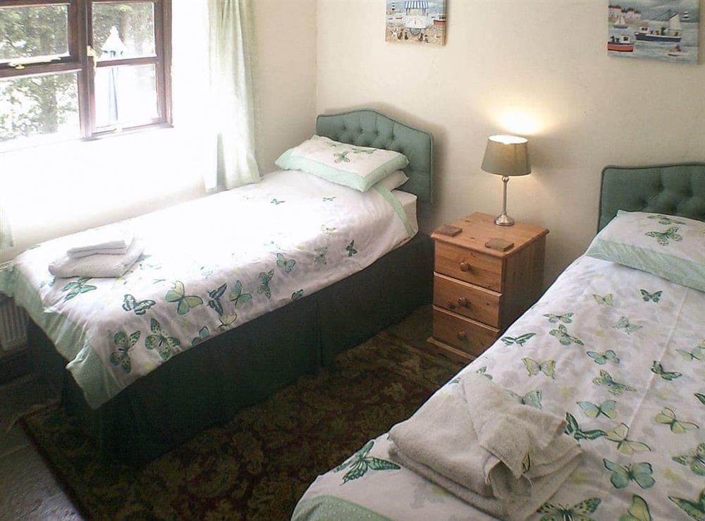 Good-sized twin bedroom at Cider House in Hawkchurch, Nr Lyme Regis., Devon