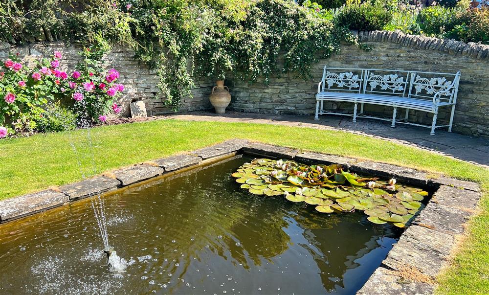 The ornamental fish pond at Cider Mill Cottage, Clifton upon Teme