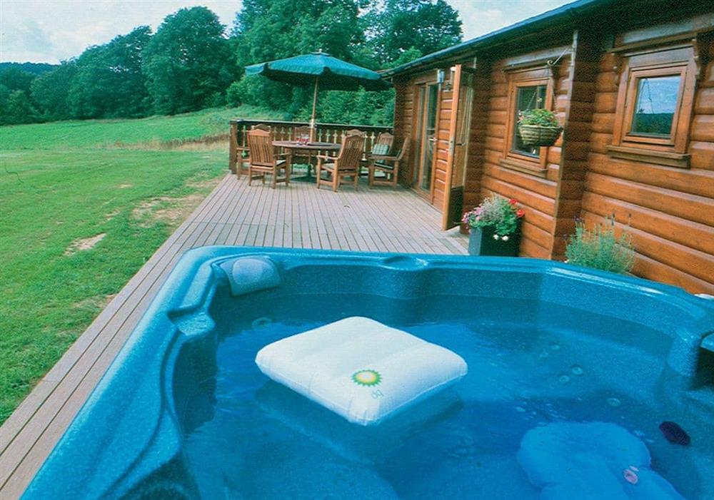 Cider Mill Lodge hot tub at Cider Mill Lodge in Chepstow, Gwent