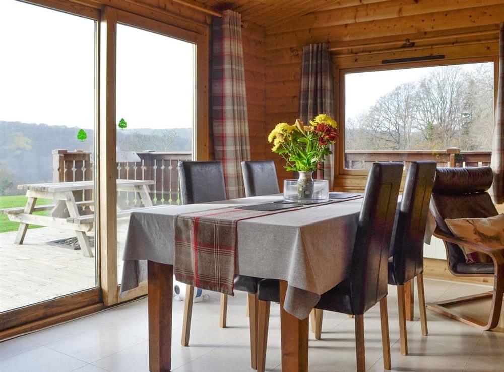 Light and airy dining space at Cider Mill Lodge in Chepstow, Gwent