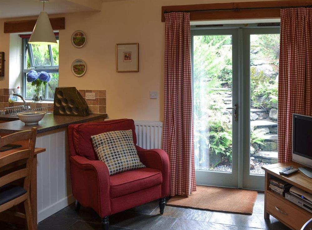 Open plan living space at Cil Y Felin in Beddgelert, near Caernarfon, Gwynedd