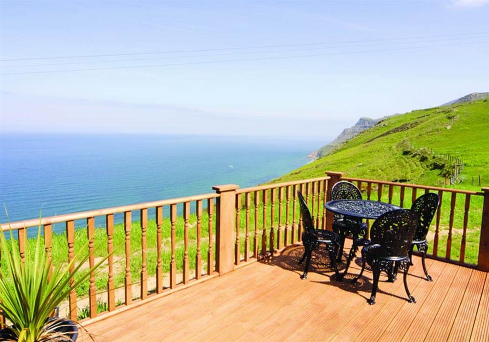 Ciliau Isaf decking at Ciliau Isaf in Pwllheli, Gwynedd