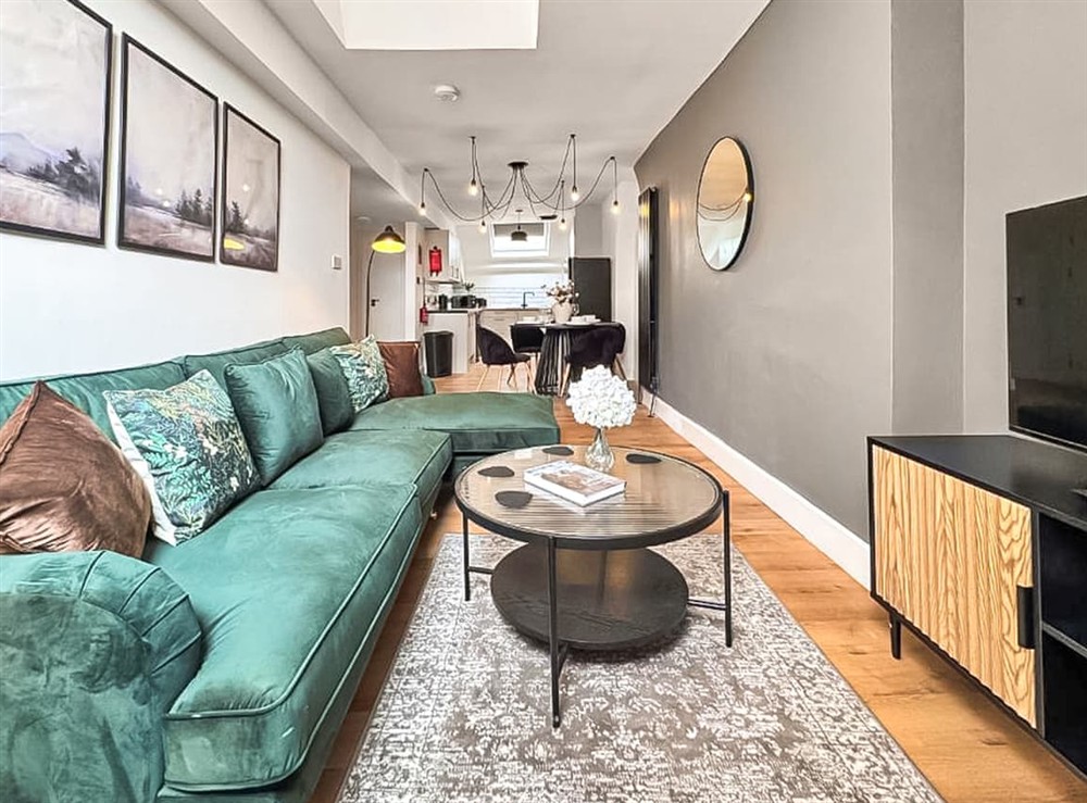 Open plan living space at City Retreat at Queen Street in Newcastle Upon Tyne, Tyne and Wear
