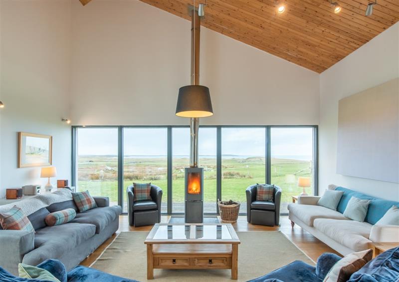 This is the living room at Clachan Lodge, Lochmaddy