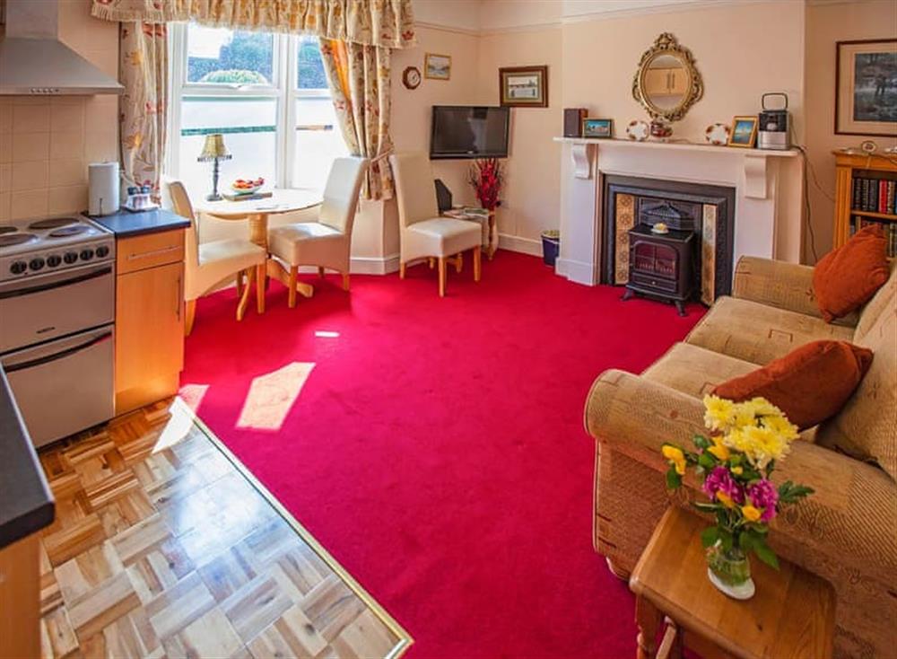 Open plan living space at Cladda House in Dartmouth, Devon