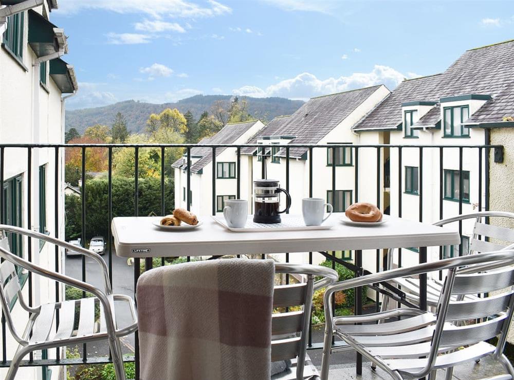 Enjoy breakfast on the balcony and admire the view of Claife Heights