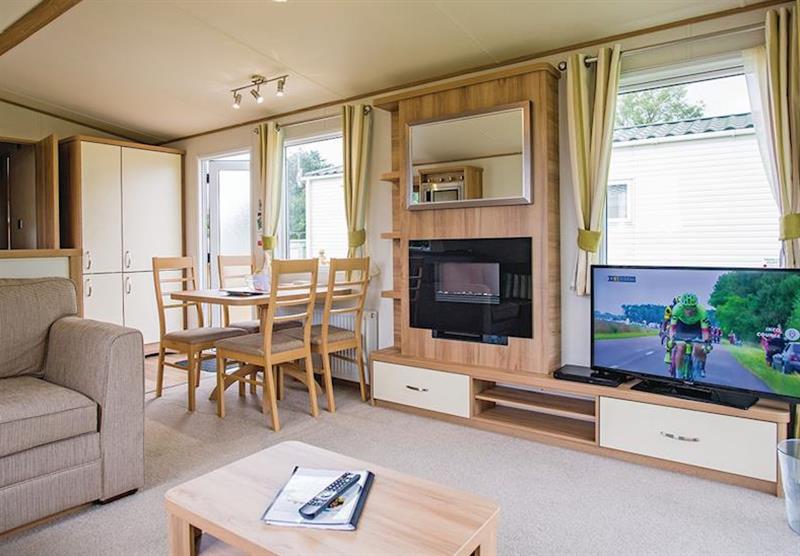 Living room in the Platinum Select 3 at Clarach Bay Holiday Village in Clarach Bay, Nr Aberystwyth
