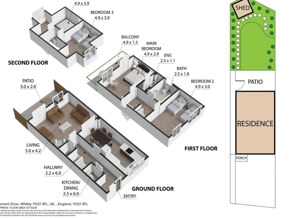 Floor plan (photo 2) at Claremont in Whitby, North Yorkshire