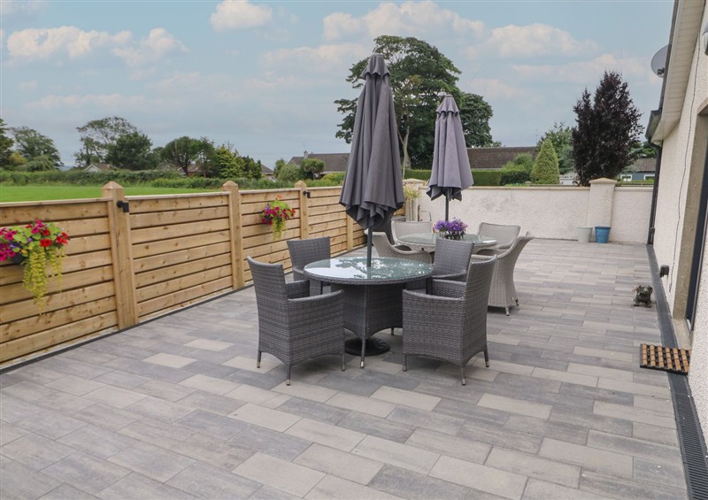 The patio at Clarmes House, Crindle near Limavady