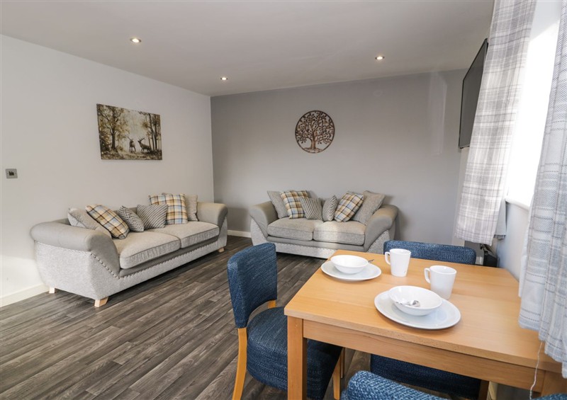 The living area at Classic Lodge 26, Dyserth
