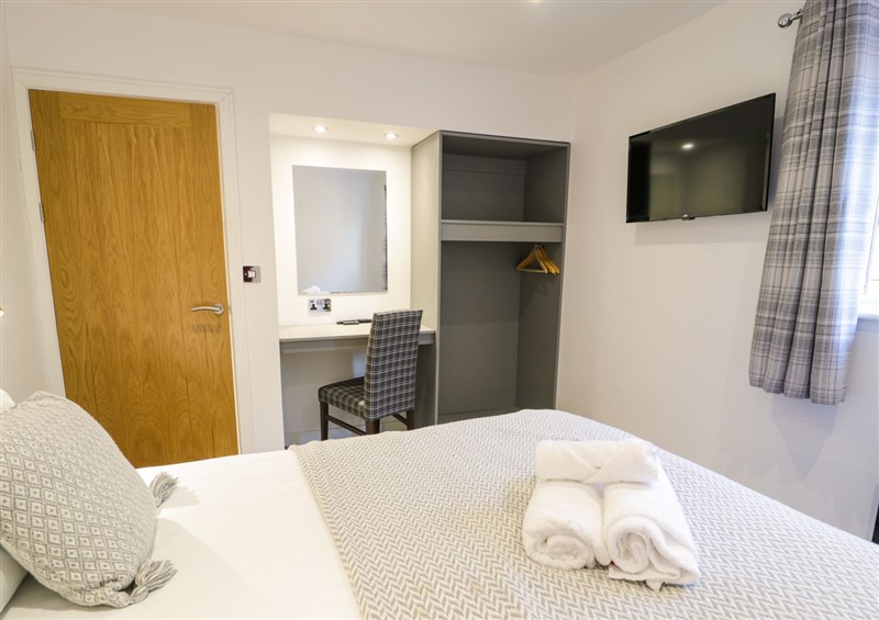 This is the bedroom at Classic Lodge 26, Dyserth