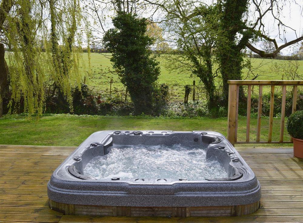Hot tub at Clawdd Offa in Penyffordd, near Chester, Cheshire
