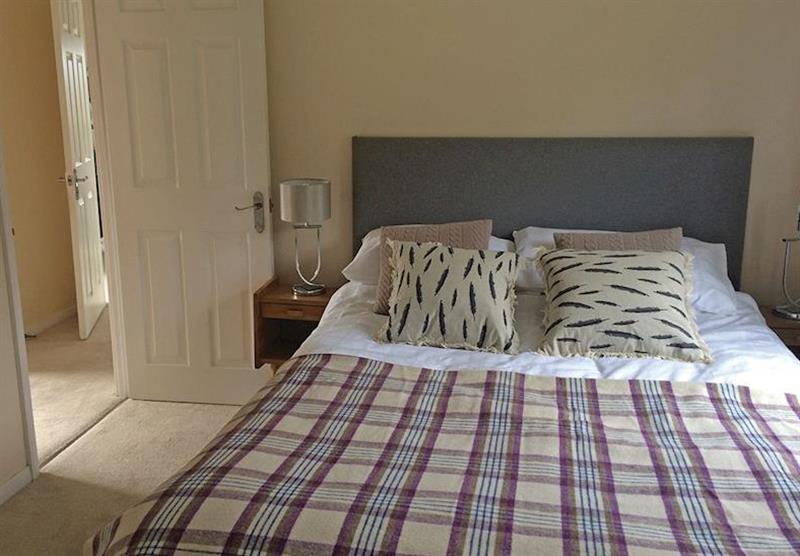 Bedroom in the Oscars Lodge at Clear Sky Lodges in Kielder, Northumberland