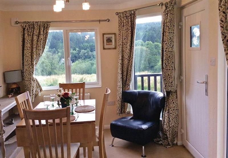 Dining area at Eagles View at Clear Sky Lodges in Kielder, Northumberland