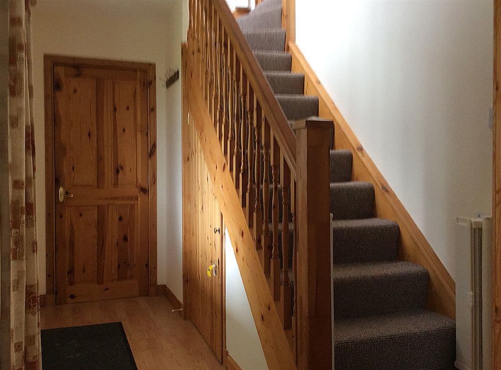 Lovely hallway and stairs at Clear Waters in Dornie, near Kyle of Lochalsh, Highlands, Ross-Shire