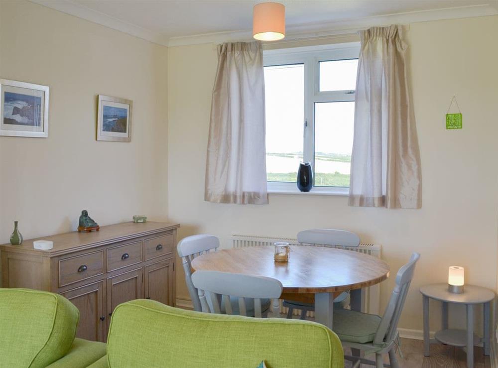 Living room/dining room at Cleave in Woodford, near Bude, Cornwall