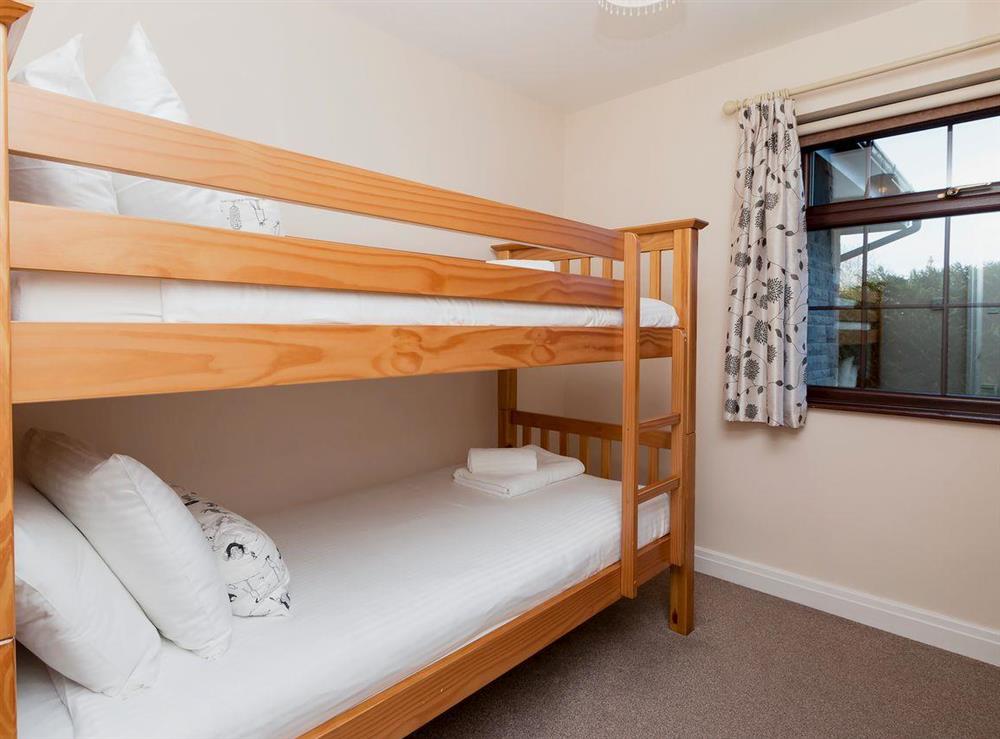Bunk bedroom at Cleets Retreat in Seahouses, Northumberland