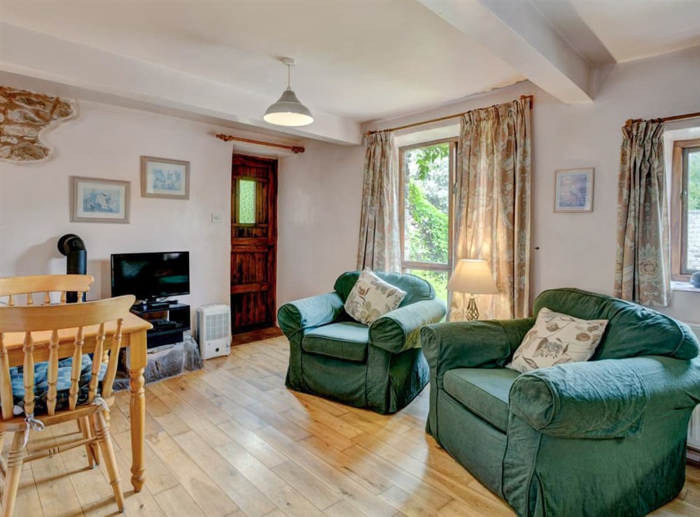 Open plan living space at Cleeve in Timberscombe, near Minehead, Somerset