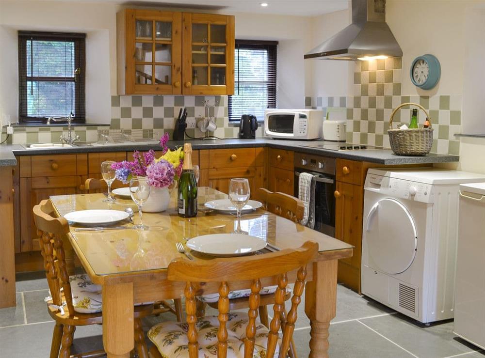 Charming, well equipped kitchen/ dining area at Clematis Cottage in Derriton, near Holsworthy, Devon