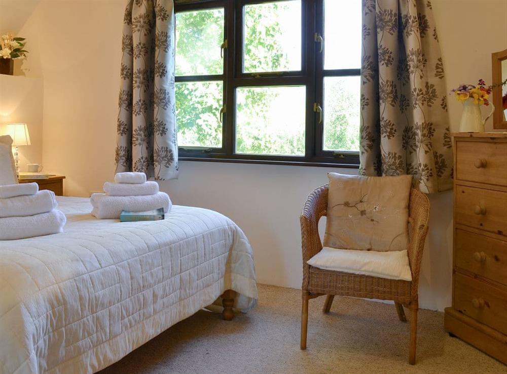 Comfortable double bedroom at Clematis Cottage in Derriton, near Holsworthy, Devon