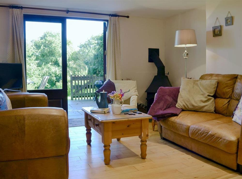 Comfy living area at Clematis Cottage in Derriton, near Holsworthy, Devon