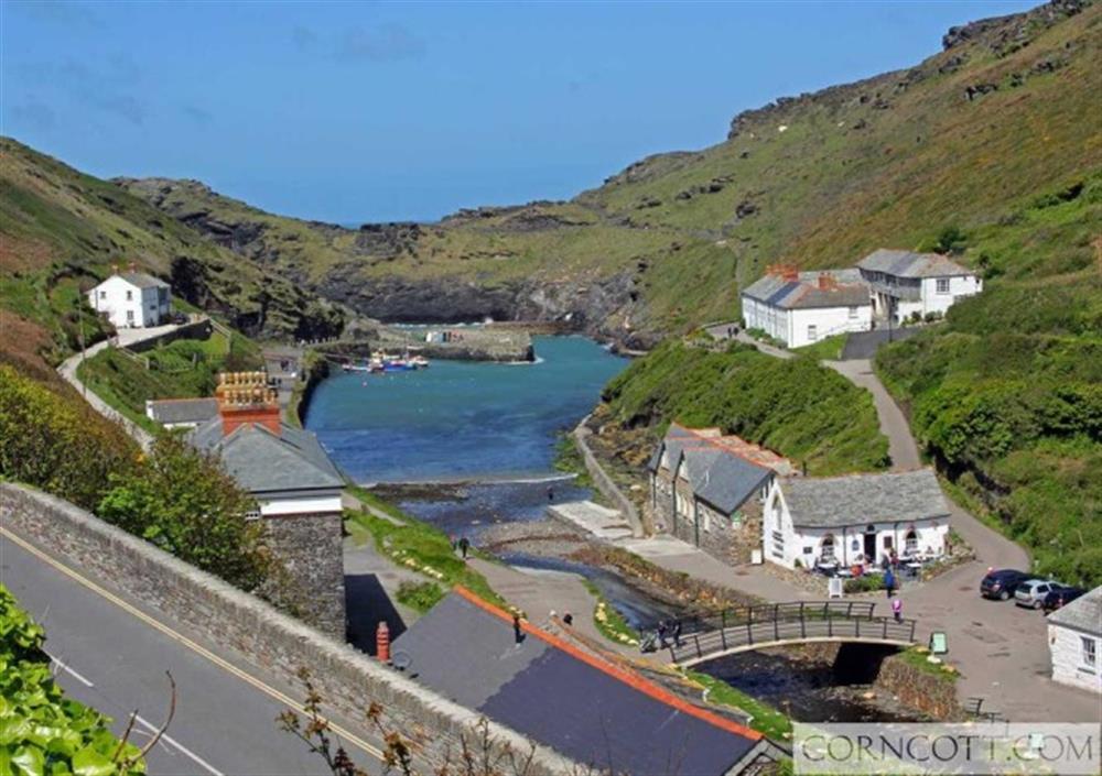 Boscastle harbour at Clematis Cottage in Tintagel