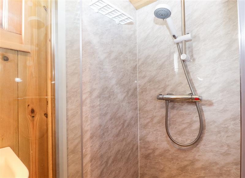 This is the bathroom at Clementine Shepherds Hut, Dumfries