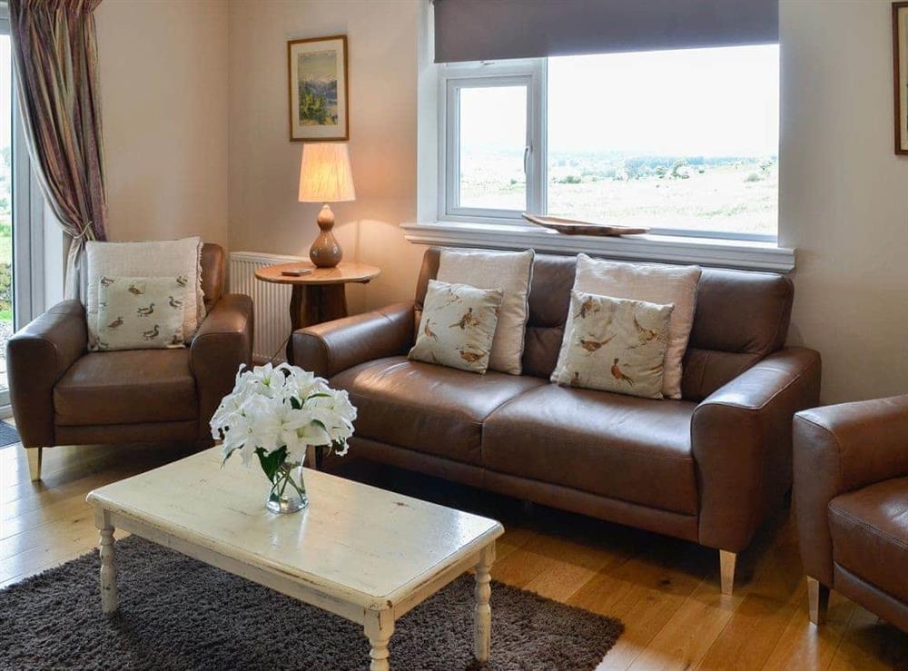 Comfortable and relaxing living room at Cleughbrae Cottage in Dalry, near Castle Douglas, Kirkcudbrightshire