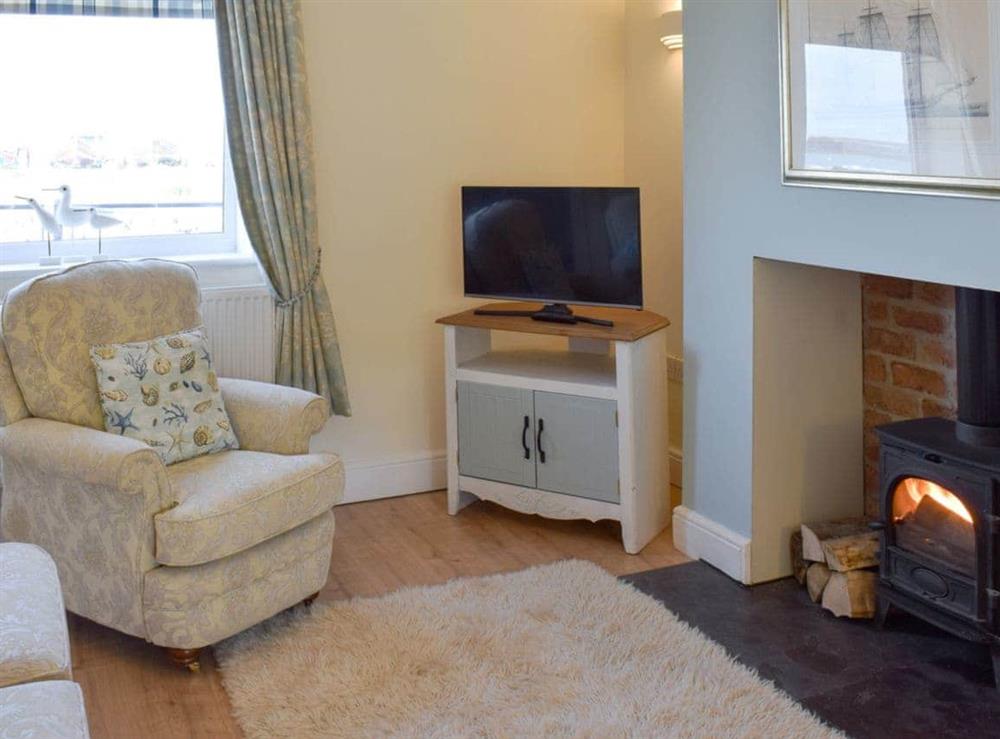 Comfy living area at Cleveland Way Cottage in Skinningrove, near Saltburn-by-the-Sea, Cleveland