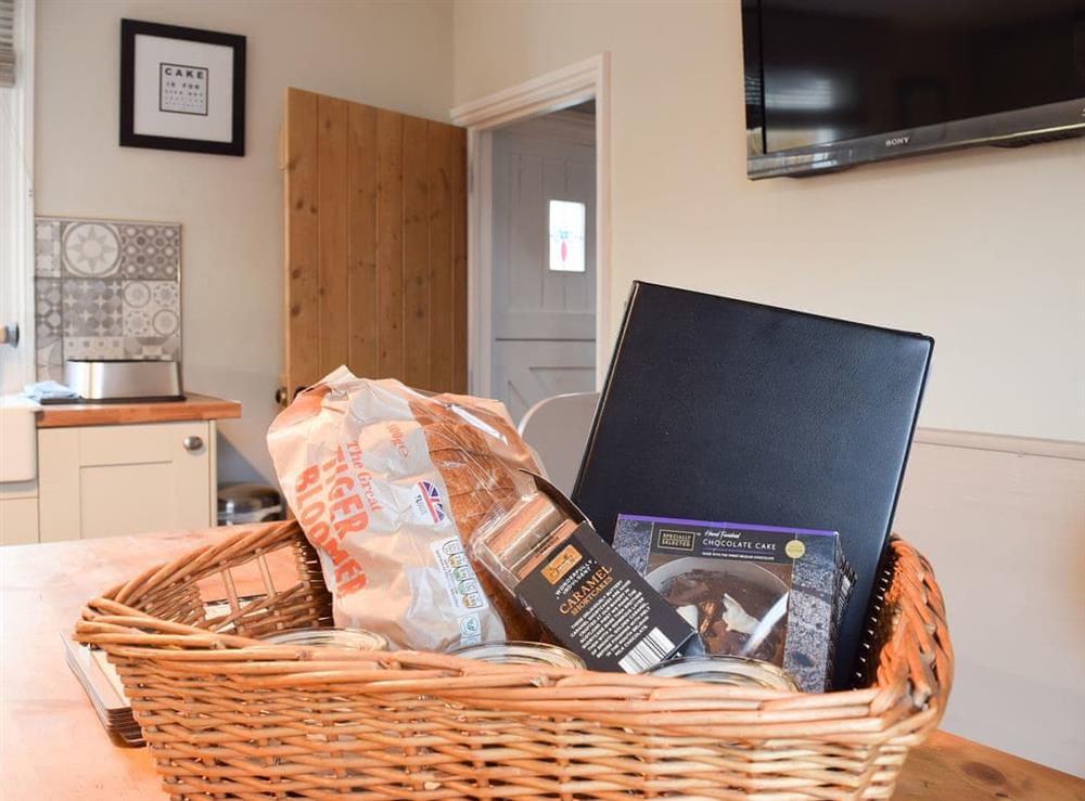 Welcome pack at Clickers Cottage in Ringstead, near Thrapston, Northamptonshire